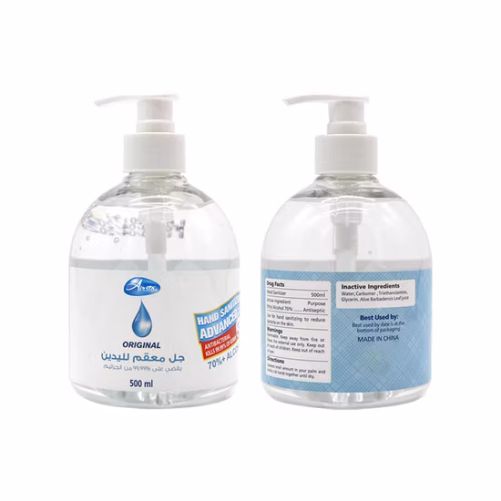 500ml produto de cuidados pessoais de alta qualidade, esfregar as mãos, álcool líquido, gel desinfetante para as mãos, envio imediato