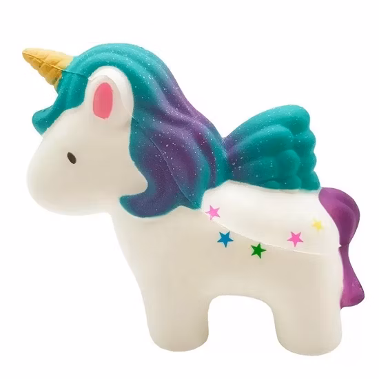 Venda de fábrica brinquedos de unicórnio mole squishies lento subindo kawaii bonito colorido unicórnio brinquedos para crianças brinquedo de alívio de estresse juguetes